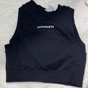 Ozone crop bra in black